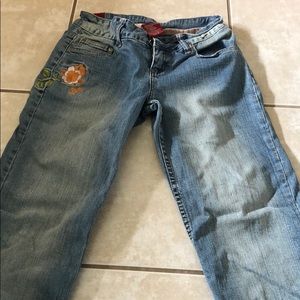 Embroidered jeans!